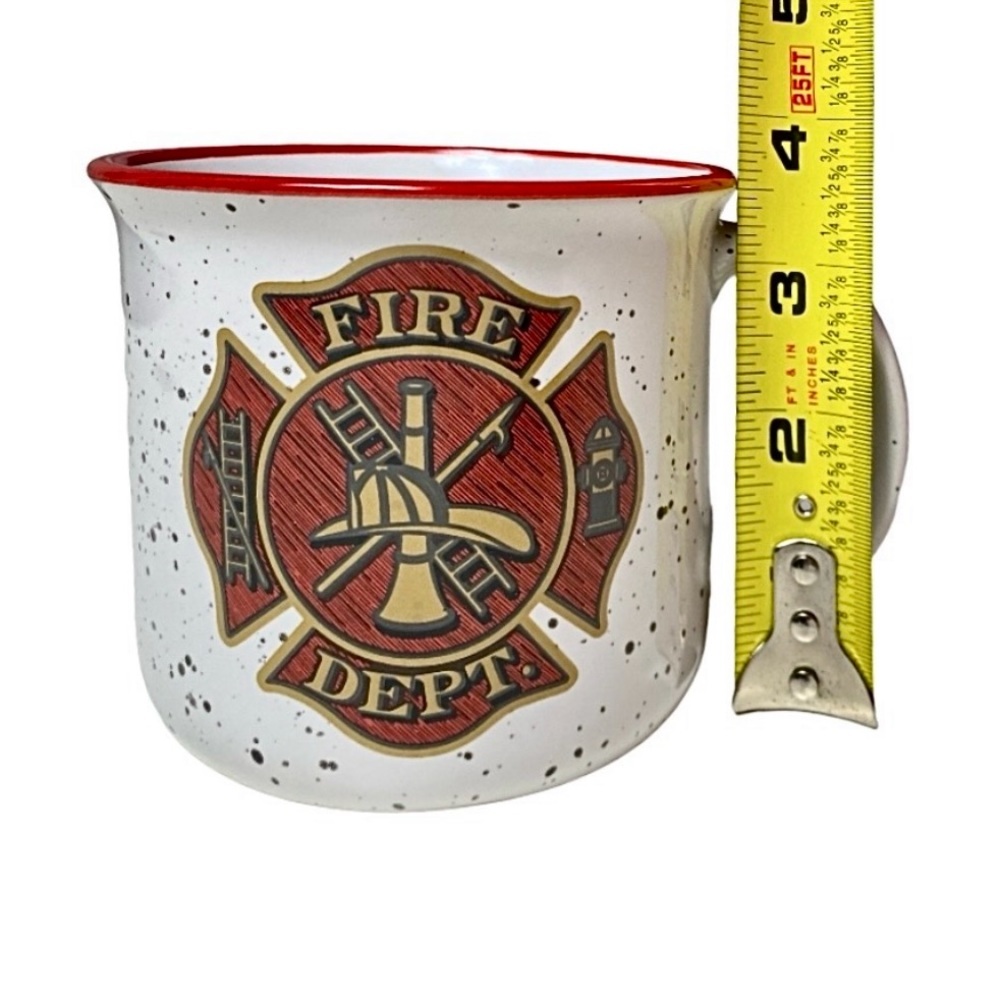 NWT Spoontiques Firefighter Ceramic Camper Mug, 14 oz - Picture 3 of 10